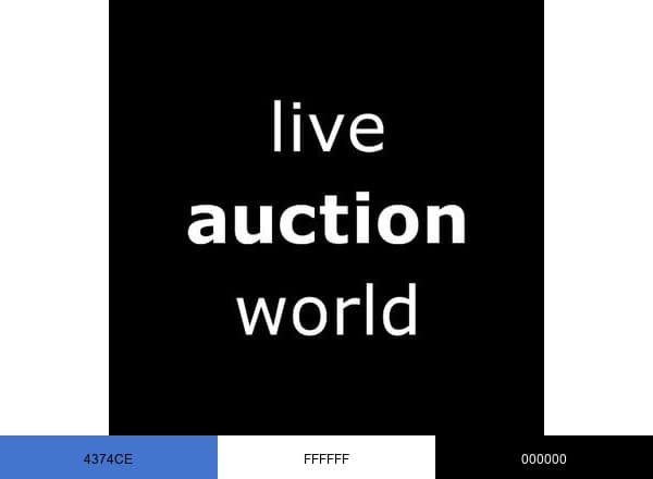 Live Auction World brand color palette