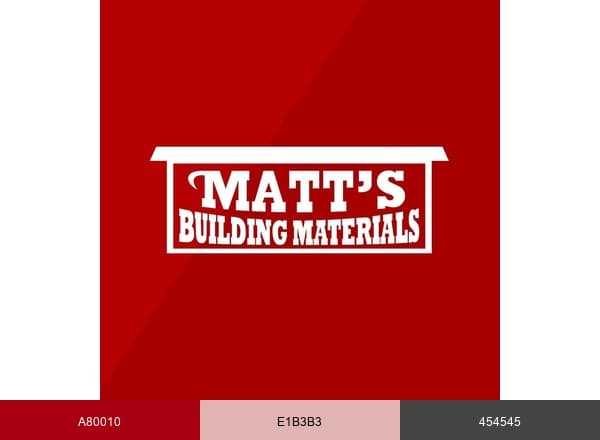 Matt's Cash & Carry Building Materials brand color palette
