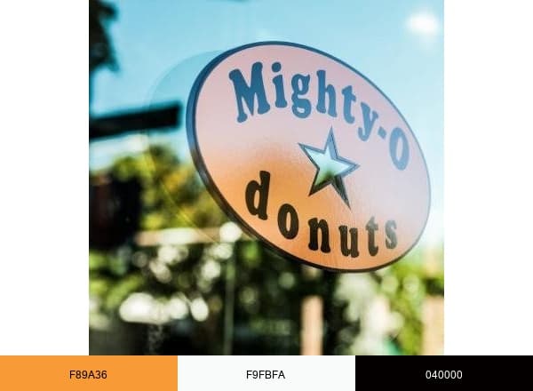 Mighty-O Donuts brand color palette