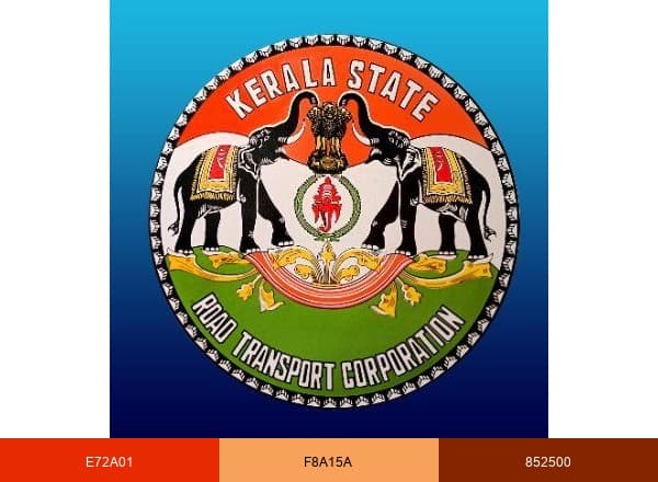 Kerala State Road Transport Corporation Official brand color palette