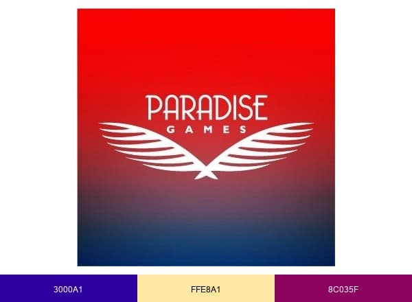 Paradise Games brand color palette