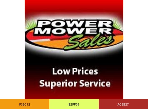 PowerMowerSales.com brand color palette