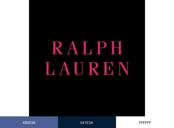 Ralph Lauren brand color palette