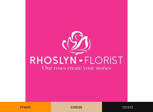 Rhoslyn Florist Pelham Bay brand color palette