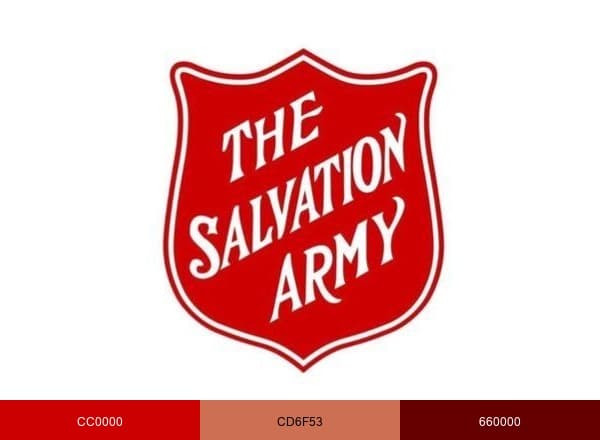 The Salvation Army brand color palette