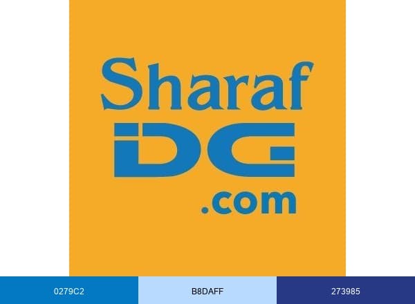 Sharaf DG brand color palette
