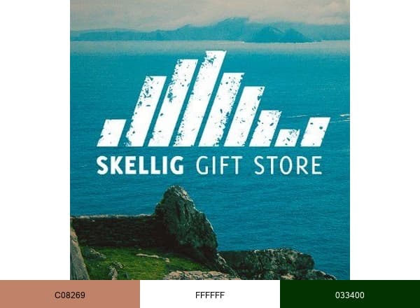 Skellig Gift Store brand color palette