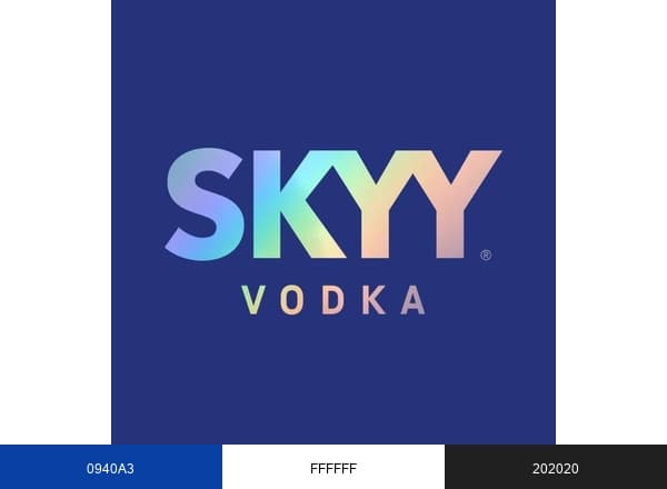 SKYY Vodka brand color palette
