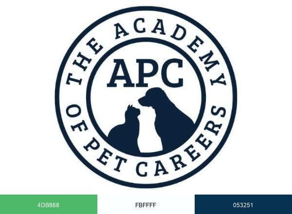 The Academy of Pet Careers brand color palette