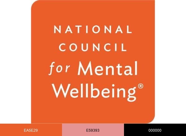 National Council for Mental Wellbeing brand color palette