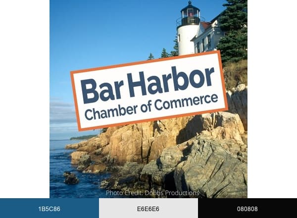 Visit Bar Harbor Maine brand color palette