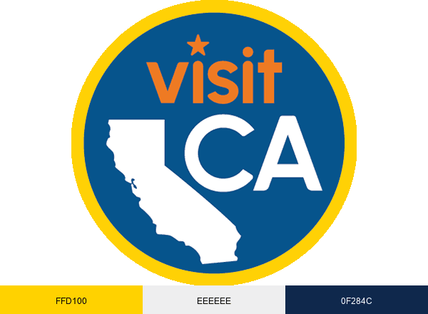 Visit California brand color palette