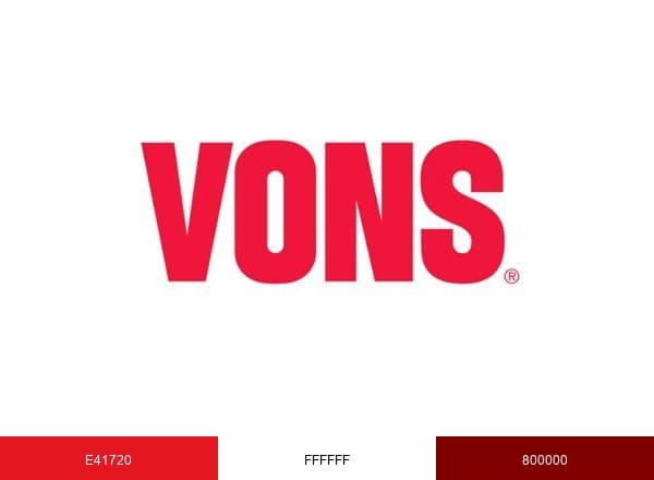 Vons brand color palette