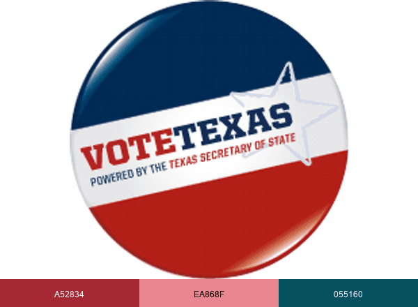 VoteTexas brand color palette