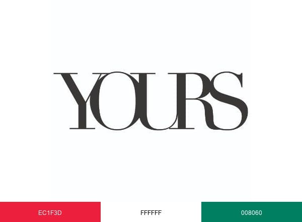 Yours Clothing brand color palette